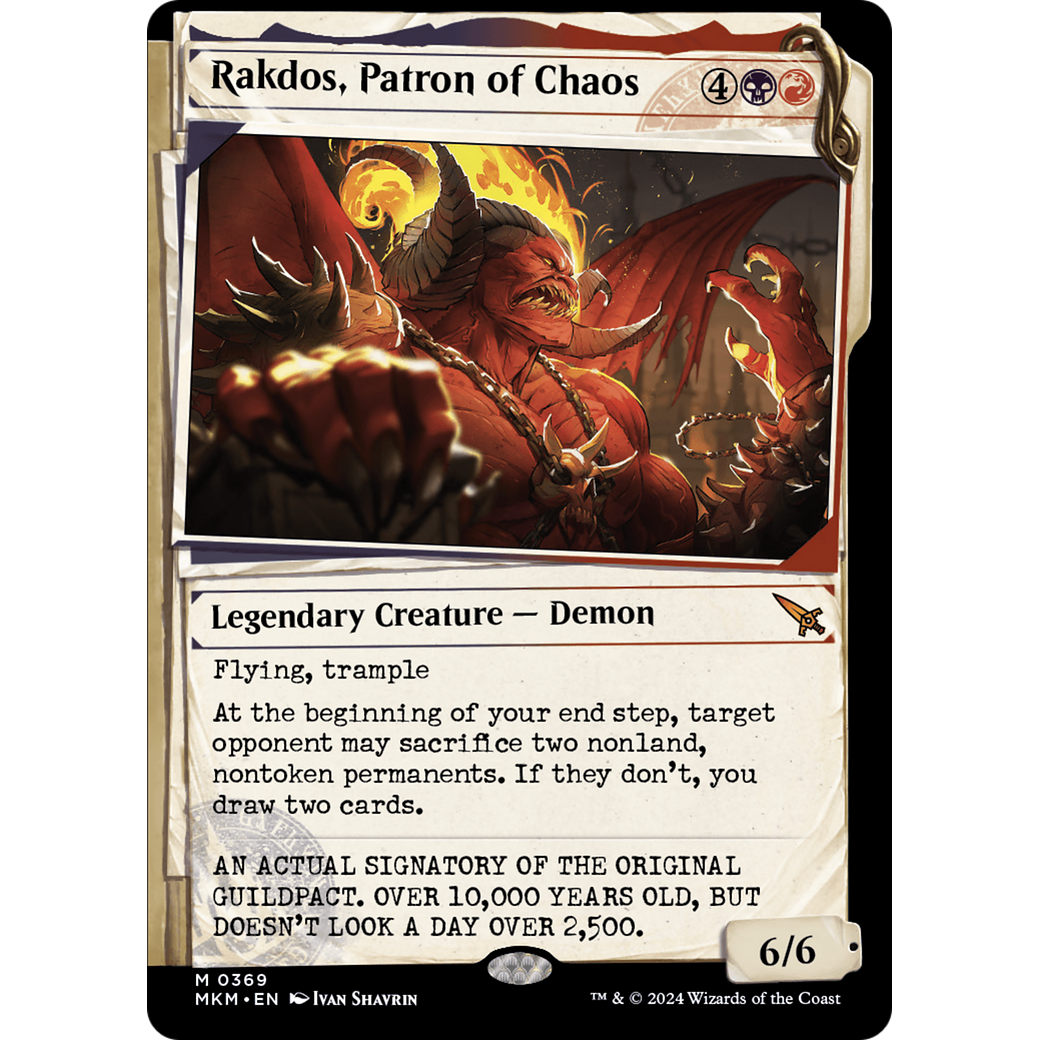 Rakdos, Patron of Chaos (MKM-369) - Murders at Karlov Manor: (Showcase) Foil