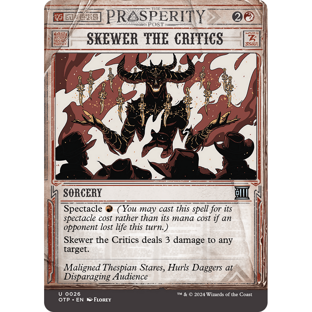 Skewer the Critics (OTP-026) - Breaking News: (Showcase) (Borderless)