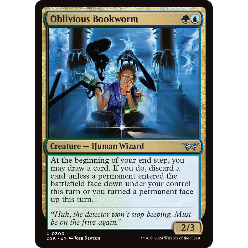 Oblivious Bookworm (DSK-300) - Duskmourn: House of Horror