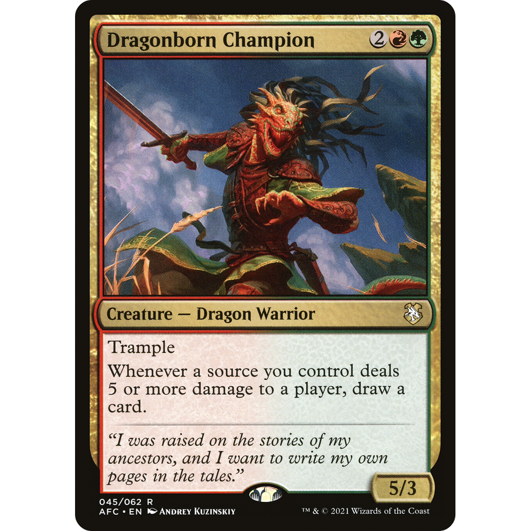 Dragonborn Champion (AFC-045) - Forgotten Realms Commander