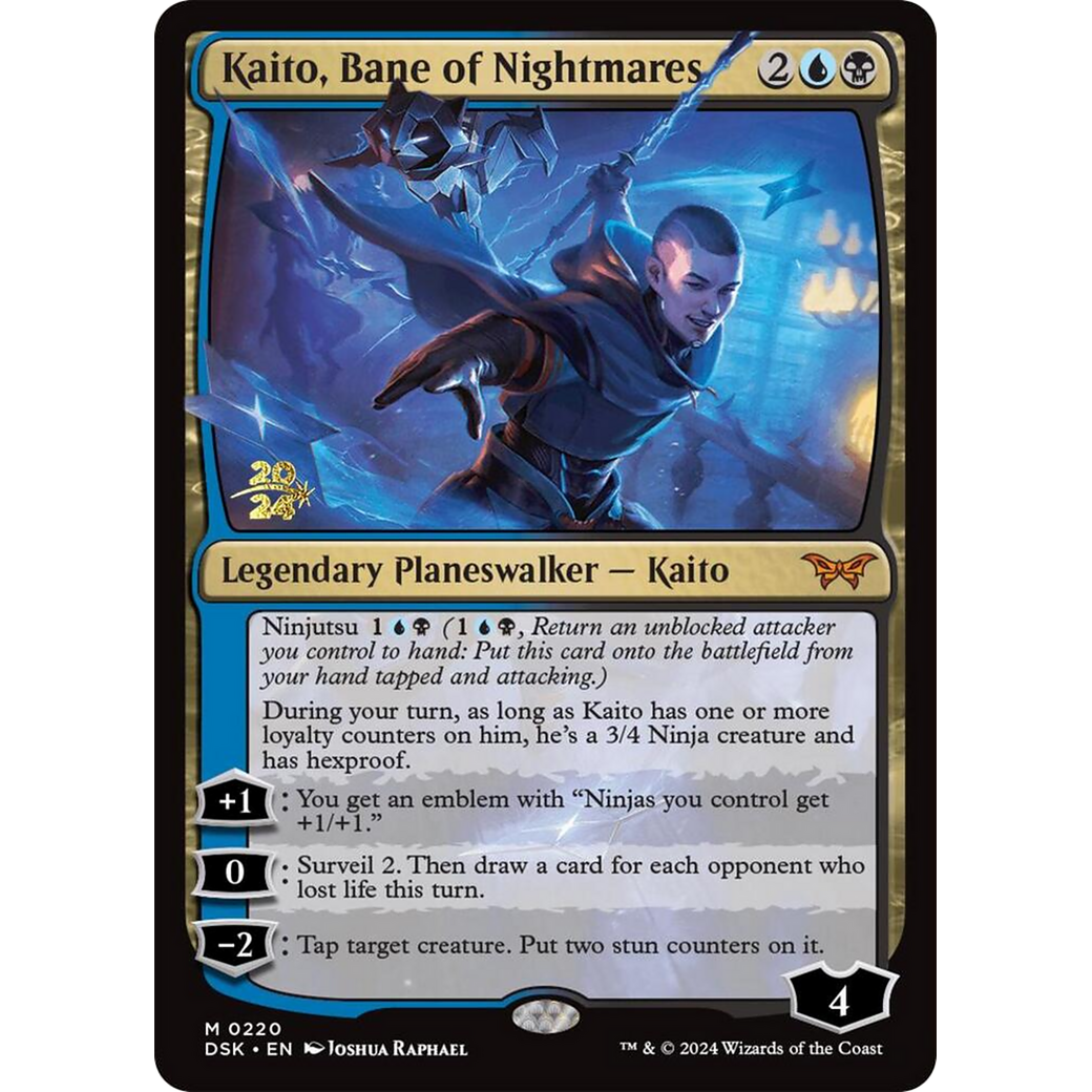 Kaito, Bane of Nightmares (PRE-220S) - Duskmourn: House of Horror Promos Foil