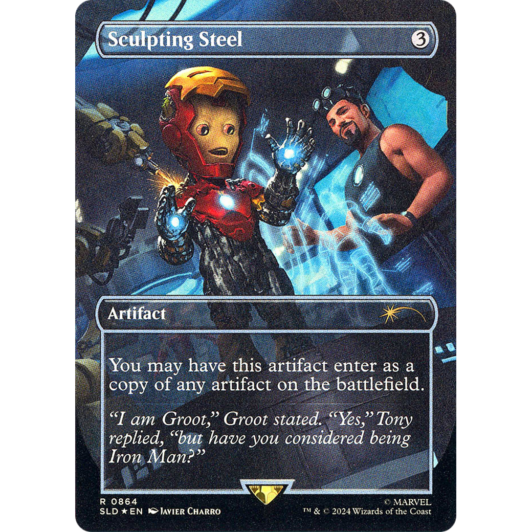 Sculpting Steel (Rainbow Foil) (SLD-864) - Secret Lair Drop (Borderless) Foil