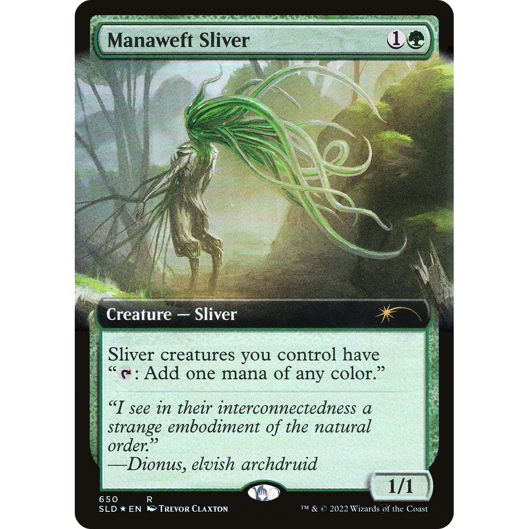 Manaweft Sliver (Extended Art) (SLD-650) - Secret Lair Drop: (Extended Art) Foil