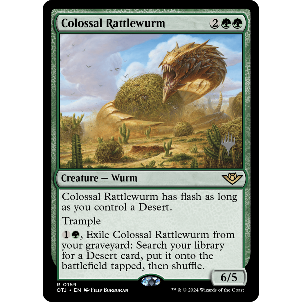 Colossal Rattlewurm (PPOTJ-159P) - Outlaws of Thunder Junction Promos