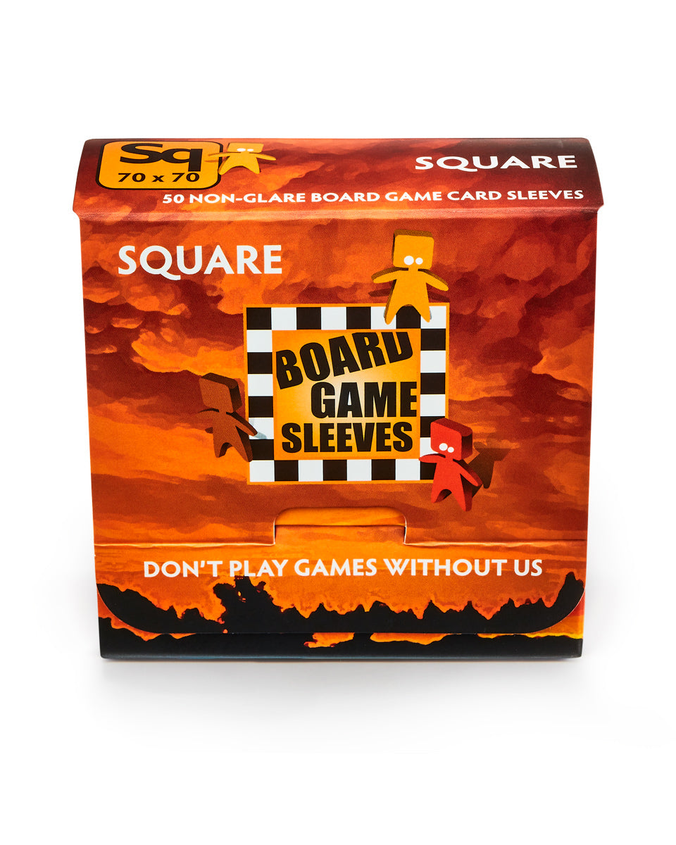 Square Clear 50ct Non-Glare Board Game Sleeves