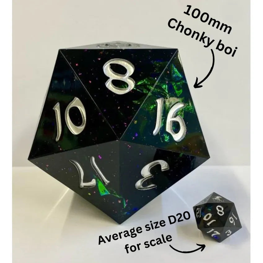 Captured Magic Chonk D20 100mm - Gilded Storm
