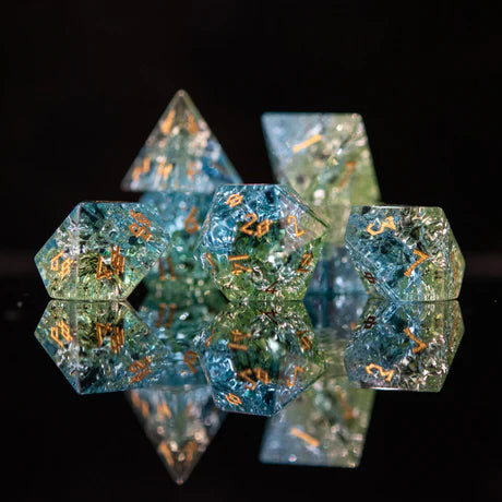 Calypso - 7-set Shattered Glass Dice