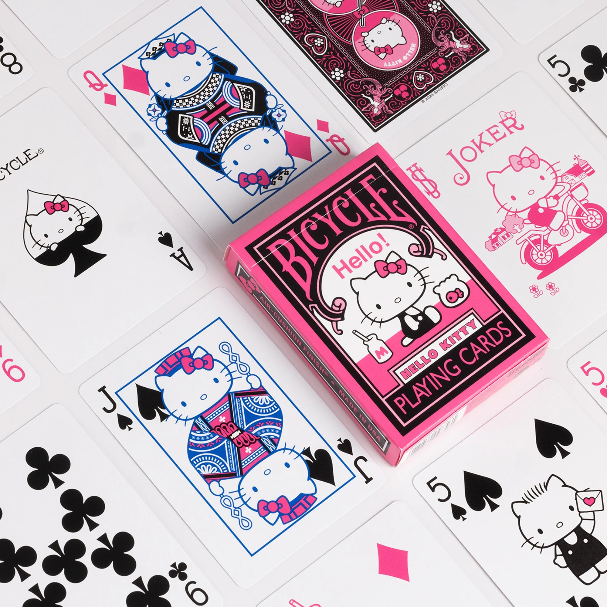 Hello Kitty Black & Pink Playing Cards