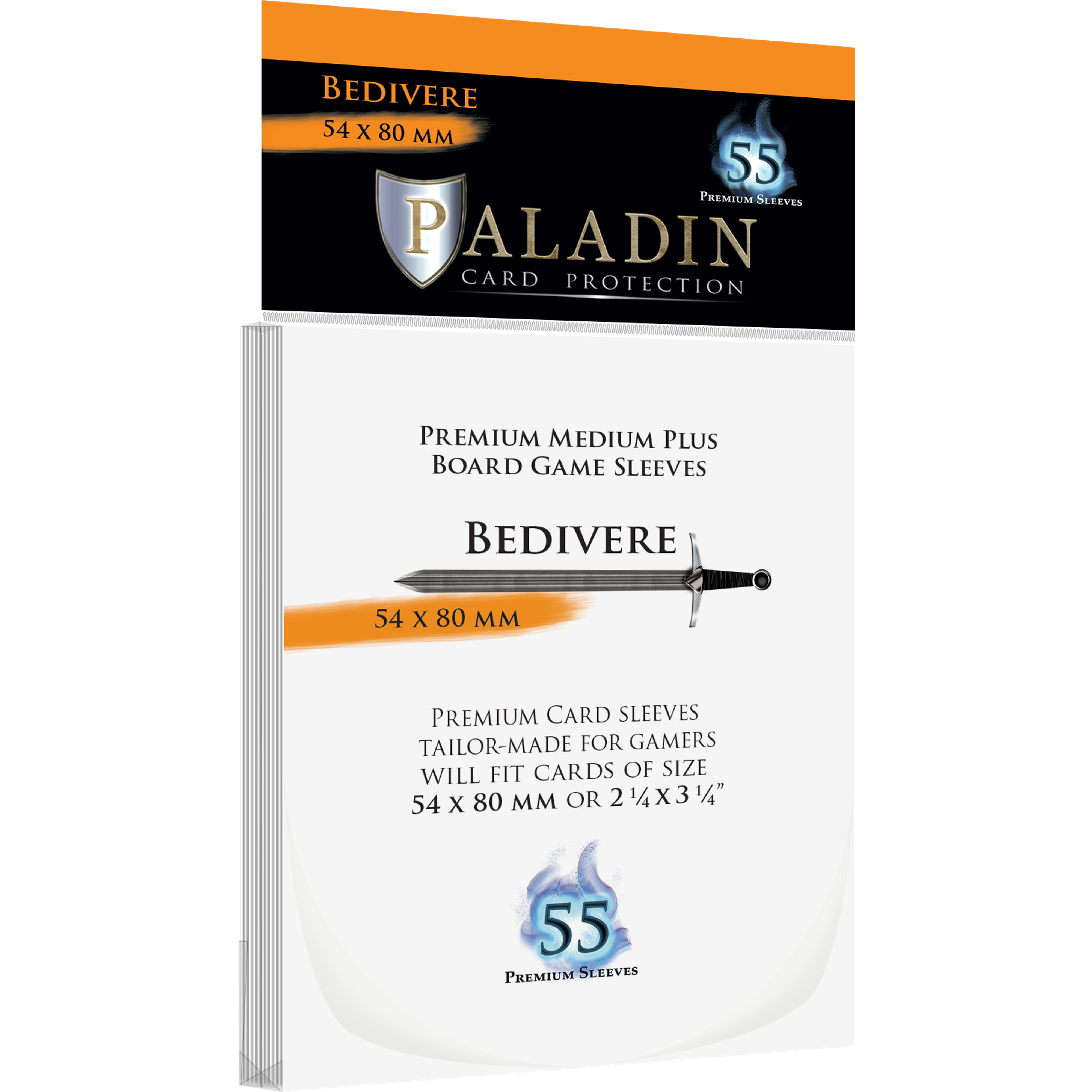 Paladin Sleeves 55ct: Bedivere 54x80 mm