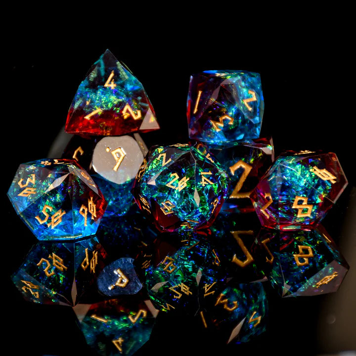 Misty Mountain - Chaos Bolt Sharp-Edged - 7-set Resin Dice