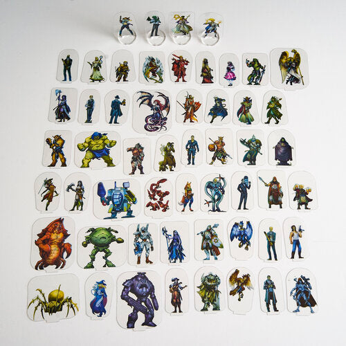 5E Flat Plastic Miniatures - 56pc Customs 01