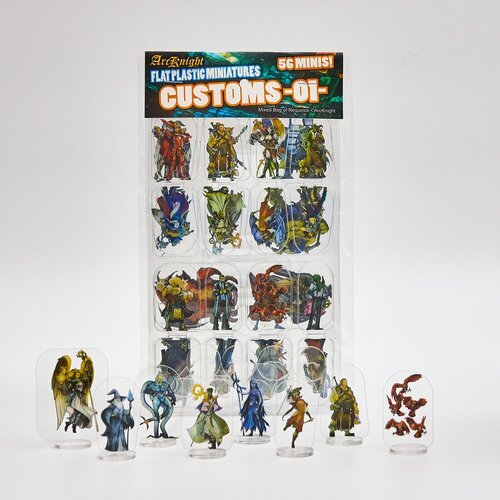 5E Flat Plastic Miniatures - 56pc Customs 01