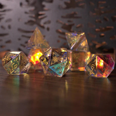 Frostbite Prism - 7-set Glass Dice