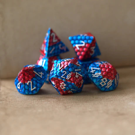 Fire and Ice Dragon's Egg - 7-set Metal Dice