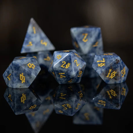 Sodalite Stone - 7-set Stone Dice