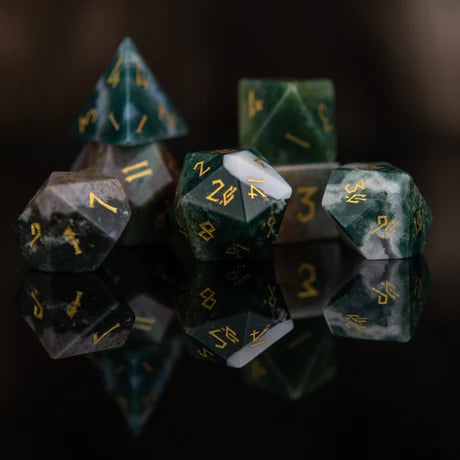 Indian Agate - 7-set Stone Dice