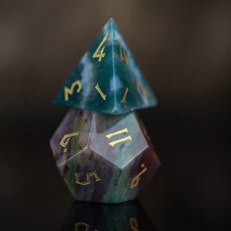 Indian Agate - 7-set Stone Dice