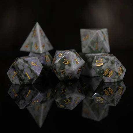 Peace Jade - 7-set Stone Dice