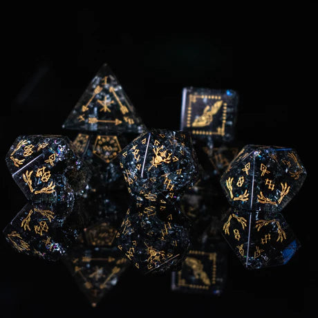 Wendigo Shattered Glass - 7-set Glass Dice