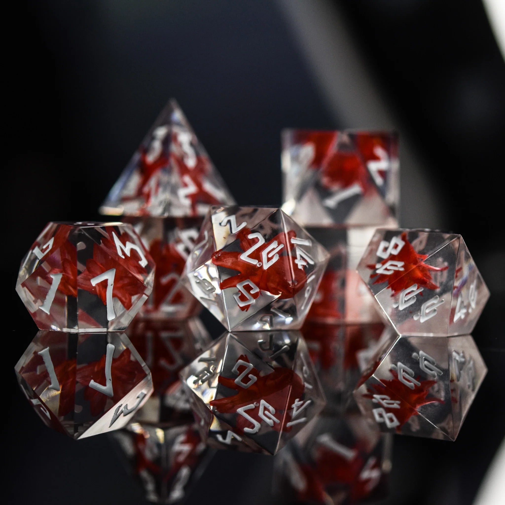 Corpse Lotus Sharp-Edged - 7-set Resin Dice