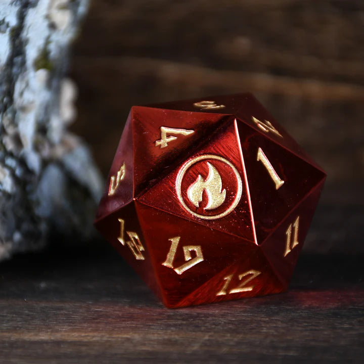 Misty Mountain - Mountain Mana: 38mm D20 Spindown Metal