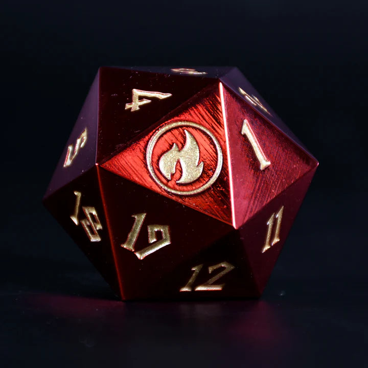Misty Mountain - Mountain Mana: 38mm D20 Spindown Metal