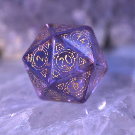 Glass Dice: Spellcaster Purple - 7-set