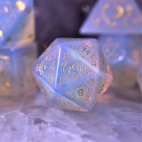 Spellcaster: Opalite - 7-set Stone Dice