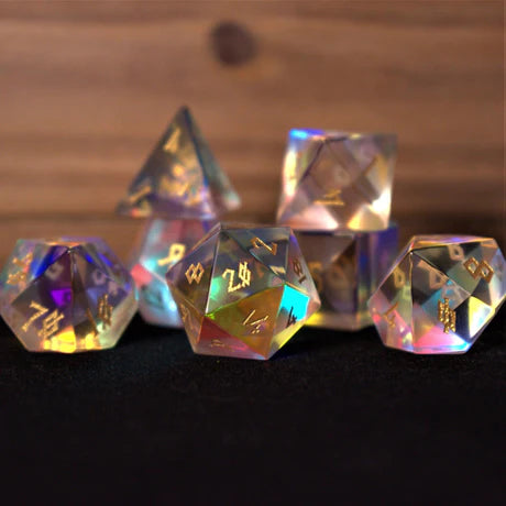 Elder Runes Prism - 7-set Glass Dice