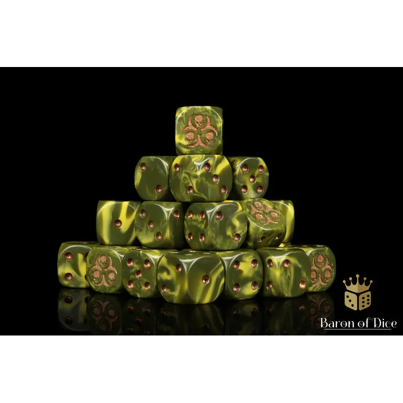 Baron of Dice: Diseased Round Wargaming D6 Set 25c