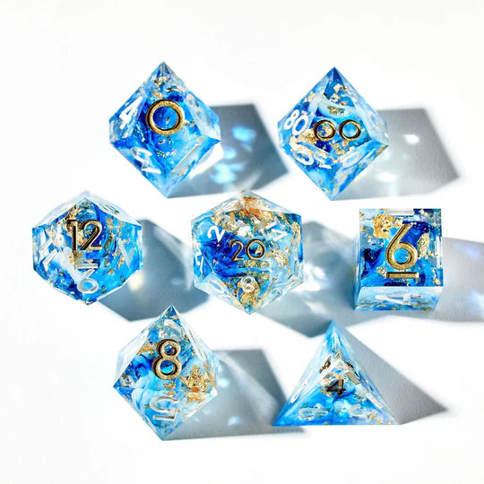 Arctic Bloom 7-Piece Polyhedral Dice Set