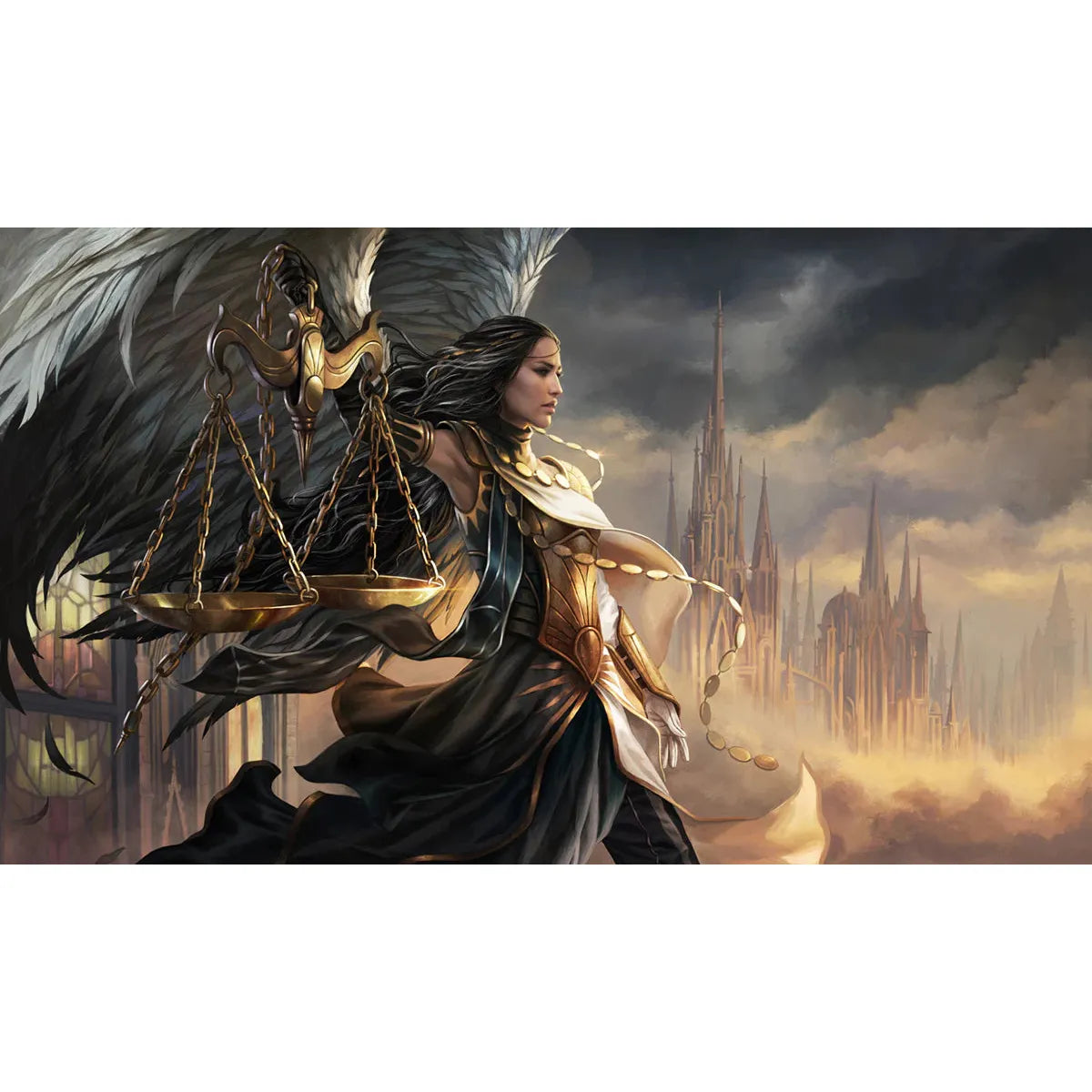 Magic the Gathering: Playmat: Magali Villeneuve: Seraph of the Scales (Stitched Edge Playmats)(Pre-Order)