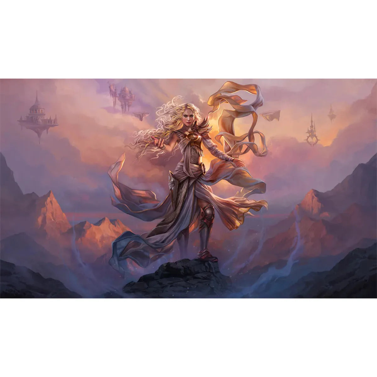 Magic the Gathering: Playmat: Magali Villeneuve: Serra the Benevolent (Stitched Edge Playmats)(Pre-Order)