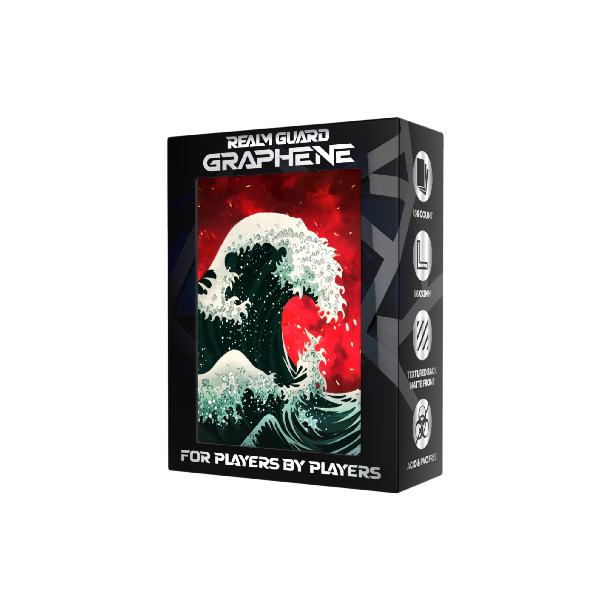 Realm Guard: Graphene Art Sleeves - Great Fire Wave