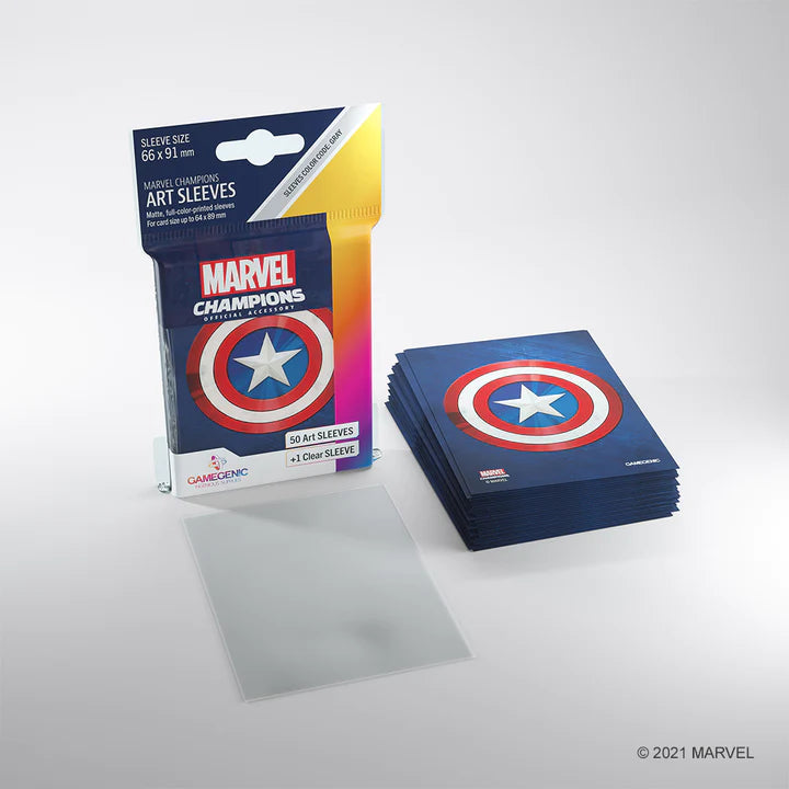 Marvel Champions: Card Sleeve Pack: Captain America 66x91mm