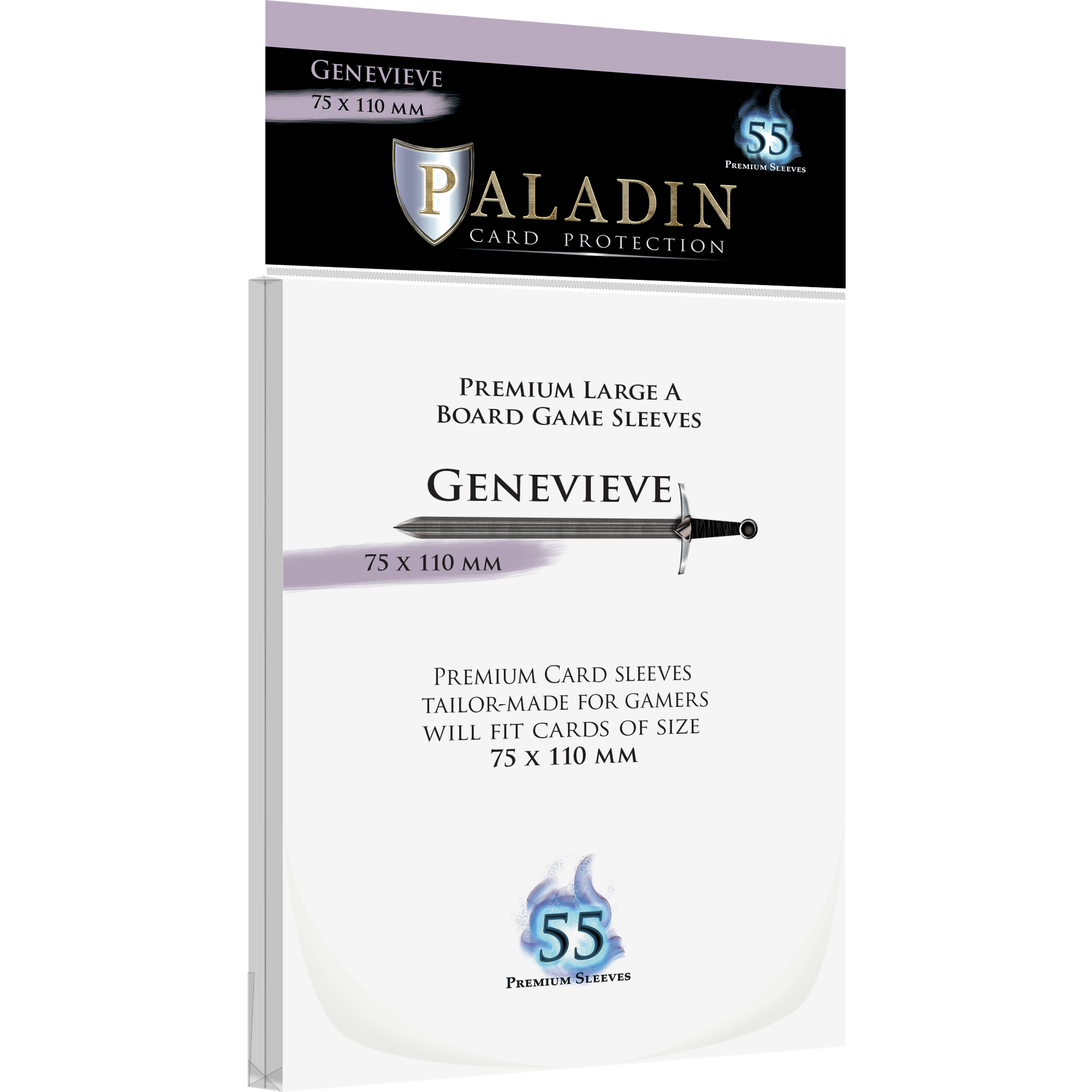 Paladin Sleeves 55ct: Genevieve 75x110 mm