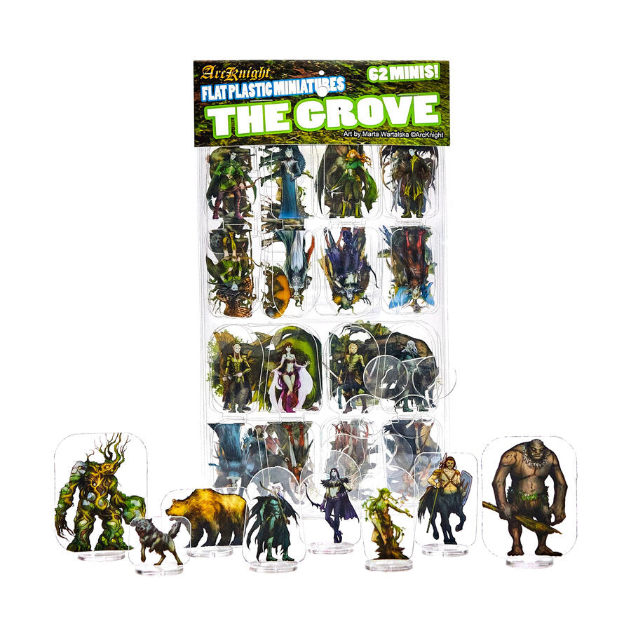 5E Flat Plastic Miniatures - 62pc The Grove