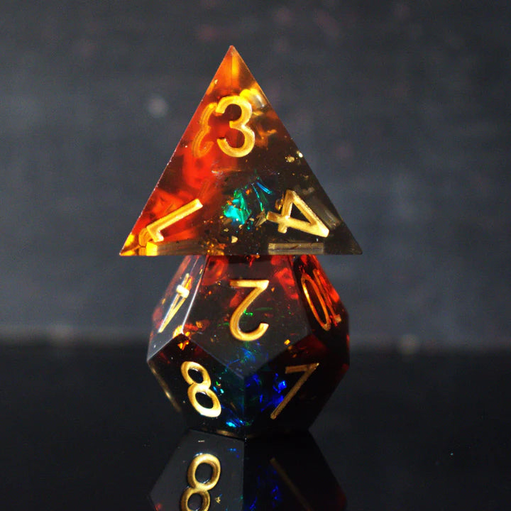 Misty Mountain - Hellish Rebuke Sharp-Edged - 7-set Resin Dice