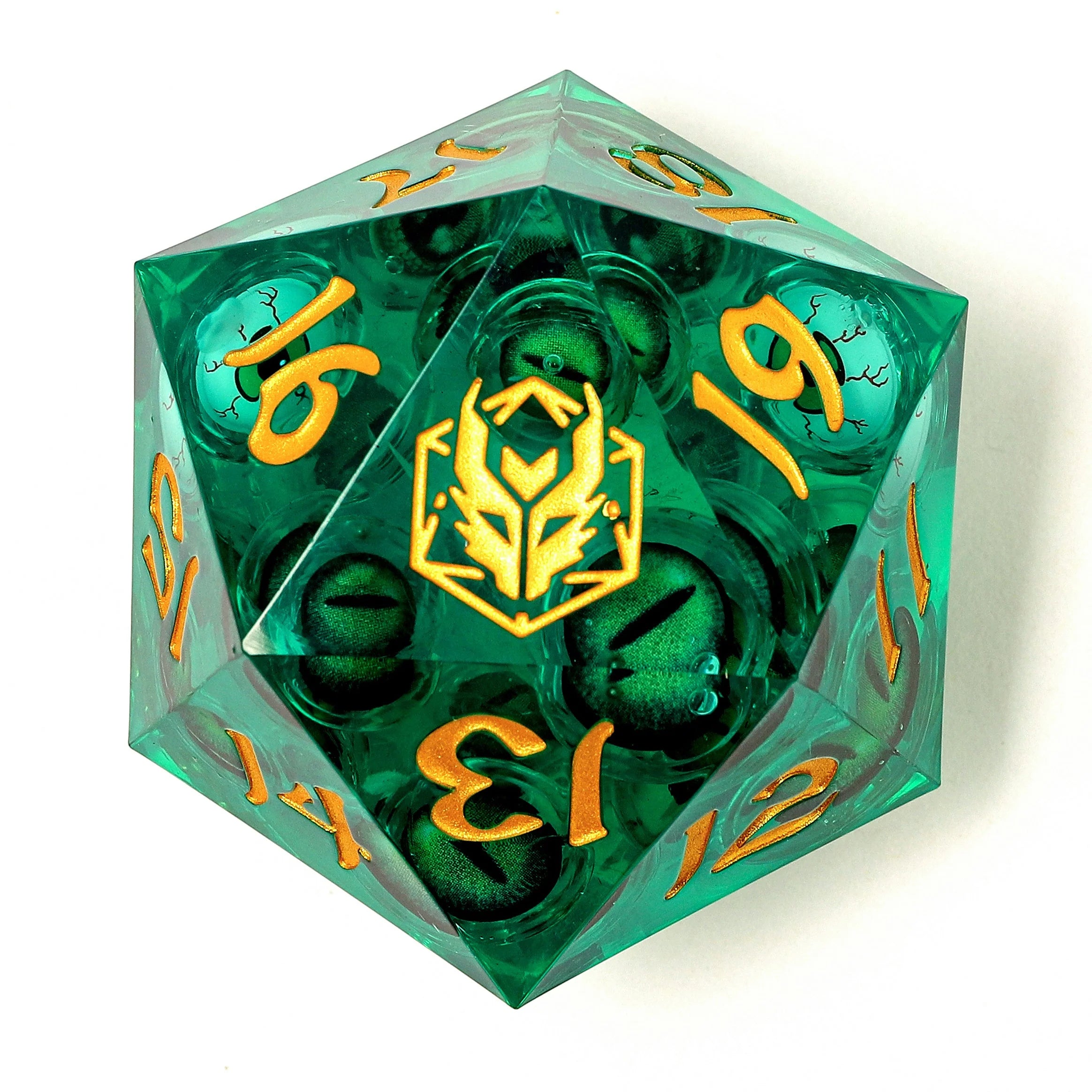 Captured Magic Sharp Edge Liquid Core Resin D20 55mm - Eye Gunk