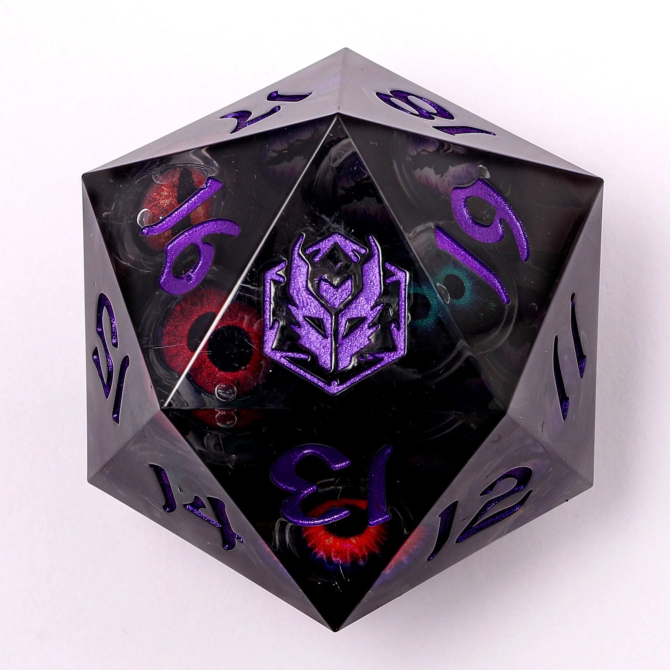 Captured Magic Sharp Edge Liquid Core Resin D20 55mm - Old One's Stare