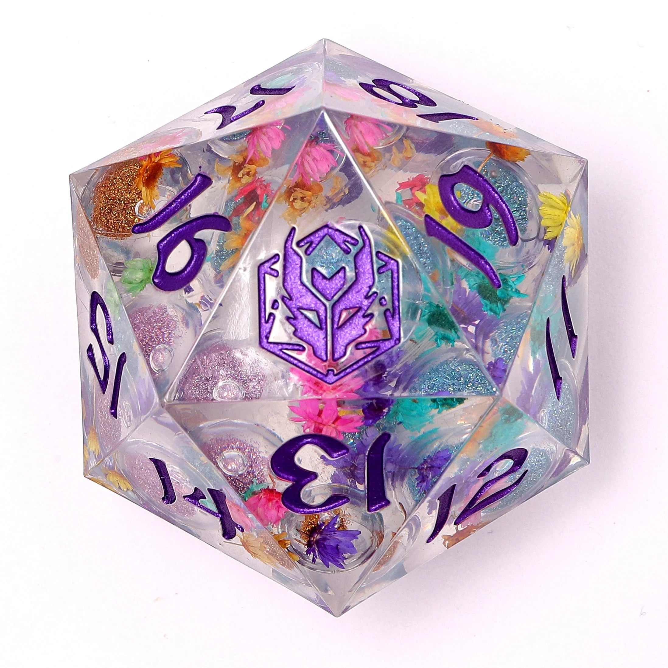 Captured Magic Sharp Edge Liquid Core Resin D20 55mm - Mana Meadows