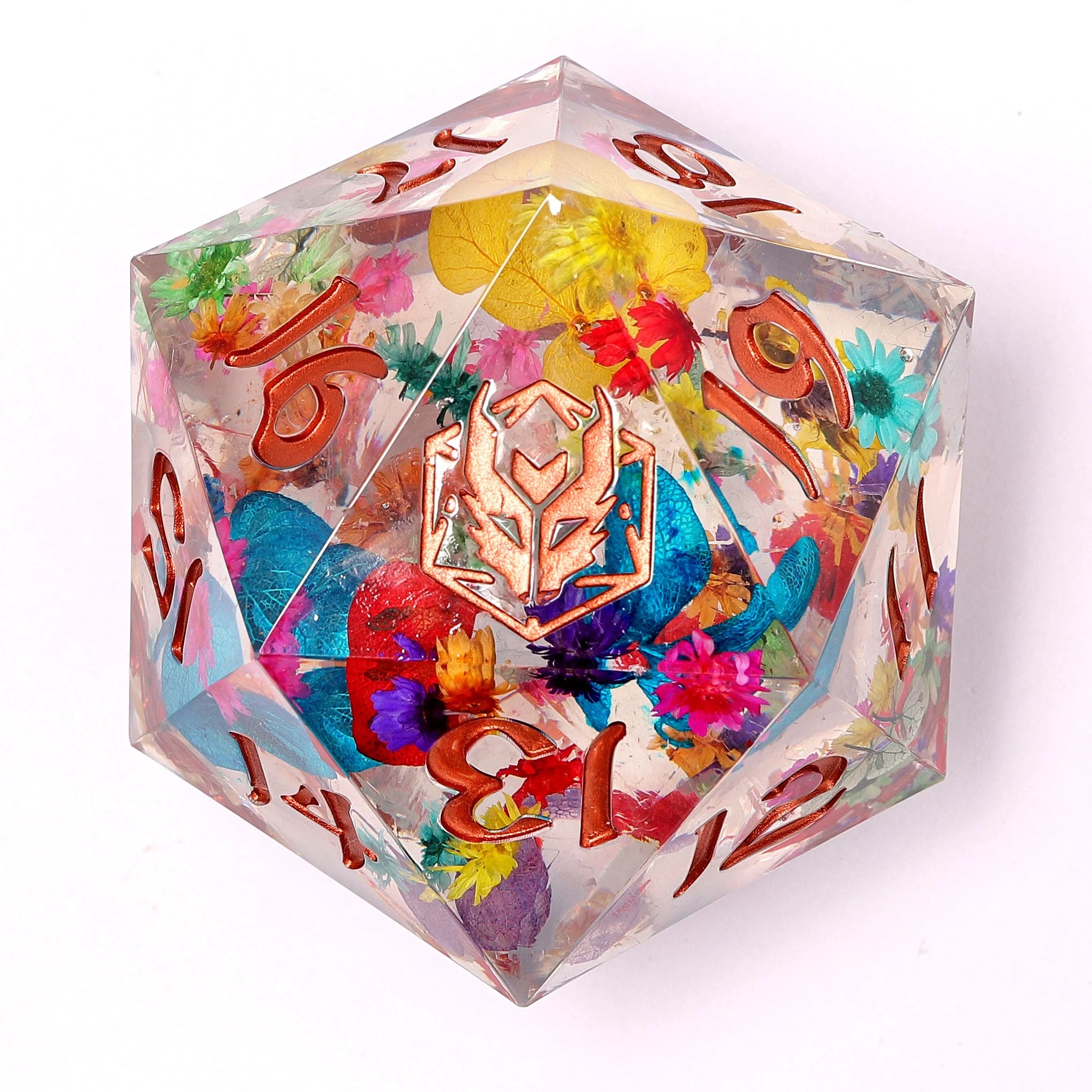 Captured Magic Sharp Edge Liquid Core Resin D20 55mm - Eternal Garden