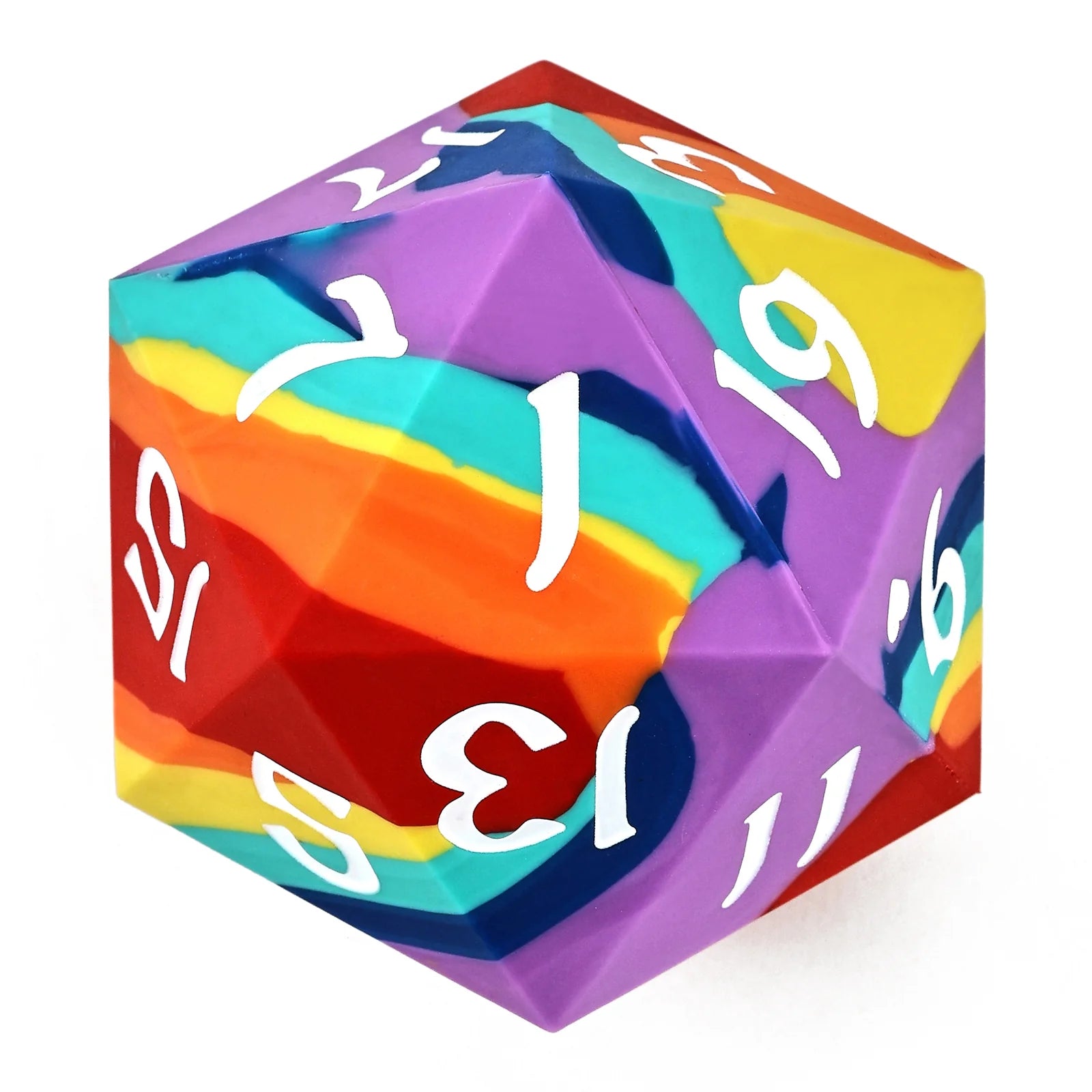 Chonk Rubber Silicon 55mm D20 - Rainbow Realms
