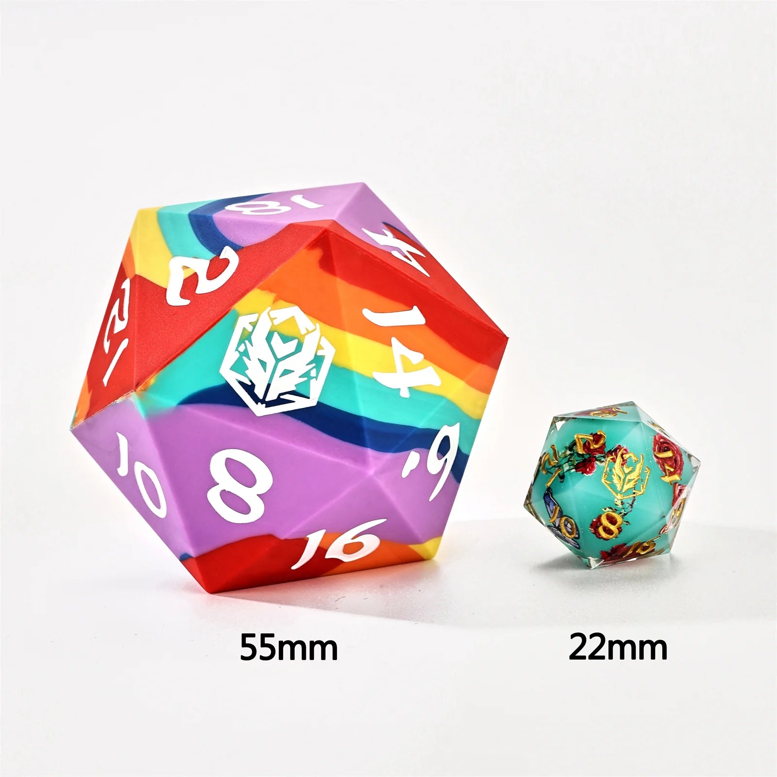 Chonk Rubber Silicon 55mm D20 - Rainbow Realms