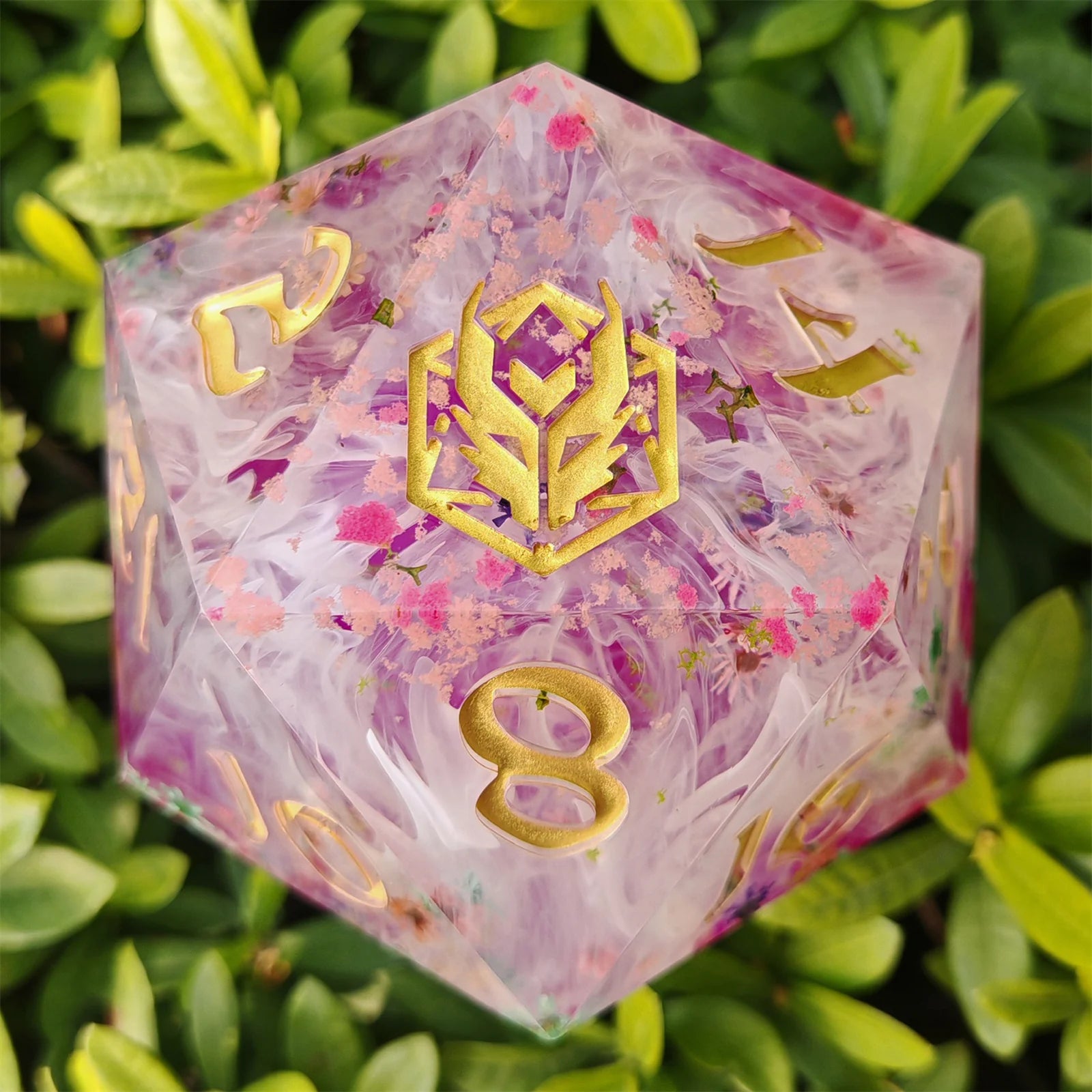Captured Magic Chonk D20 100mm - Flower Storm