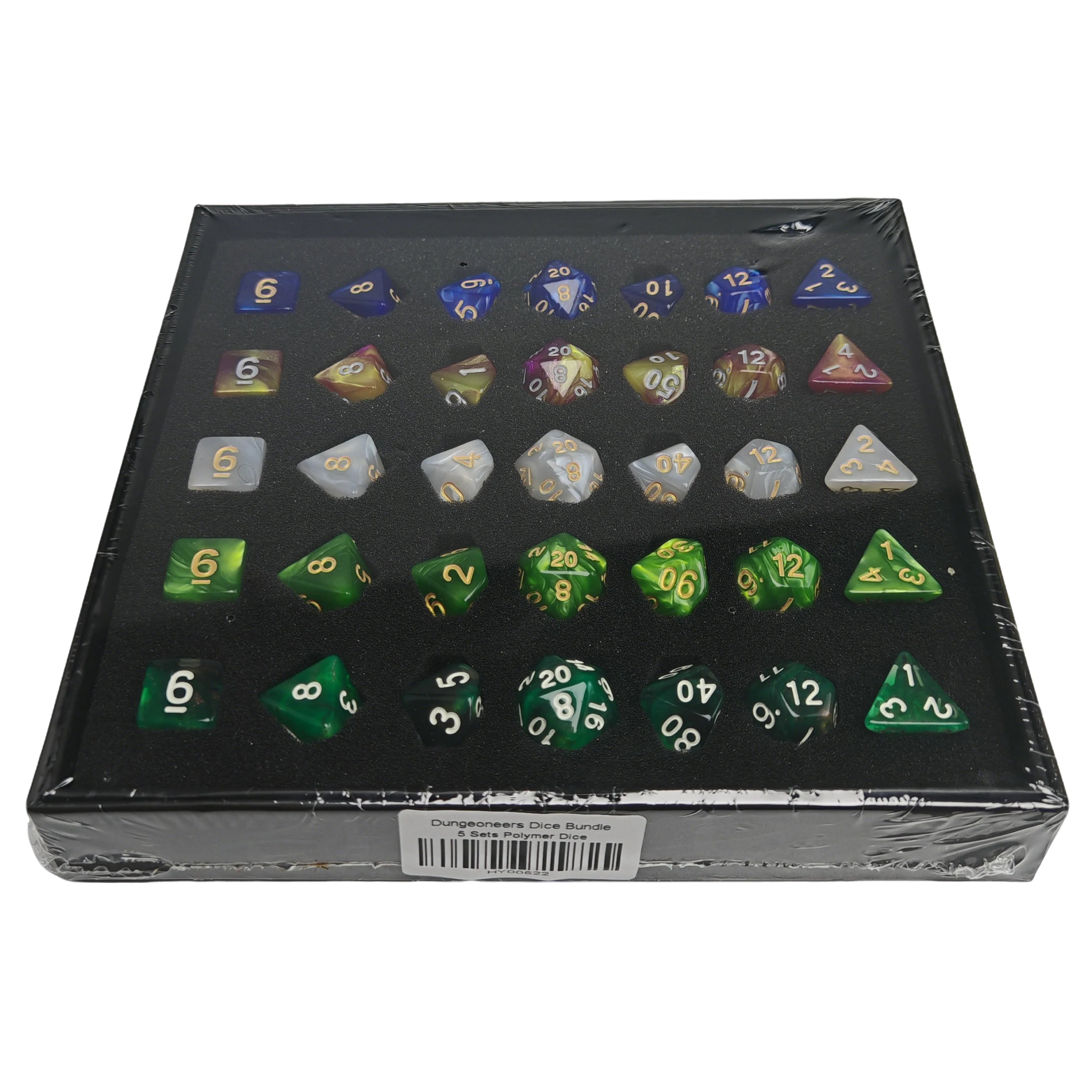 Dungeoneer's Dice Bundle - 5 Polymer Dice Sets [Varied Styles]