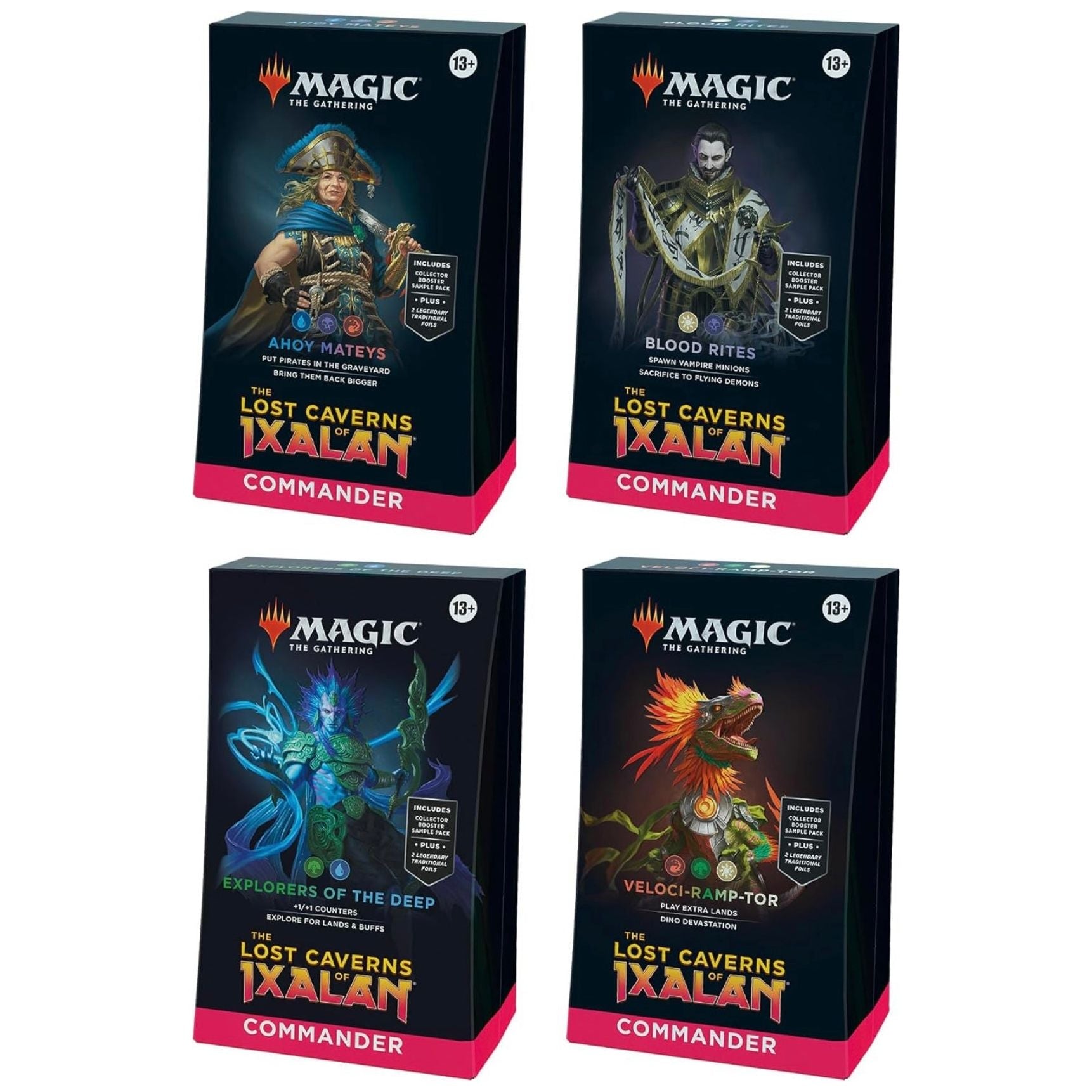 Magic the Gathering: Lost Caverns of Ixalan Commander Case (Includes All 4) (Pre-Order Restock)