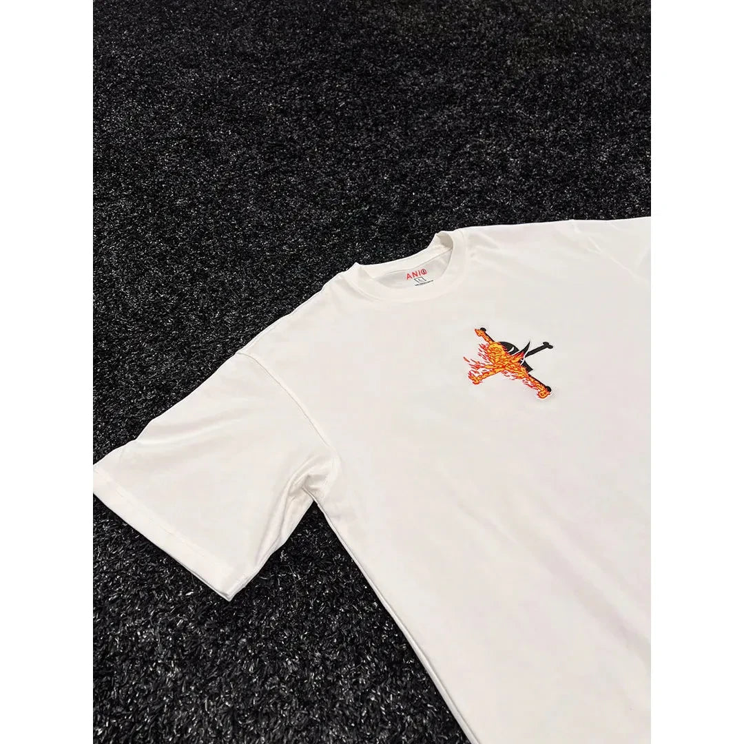 Ace Embroidered Oversized Tee - XL