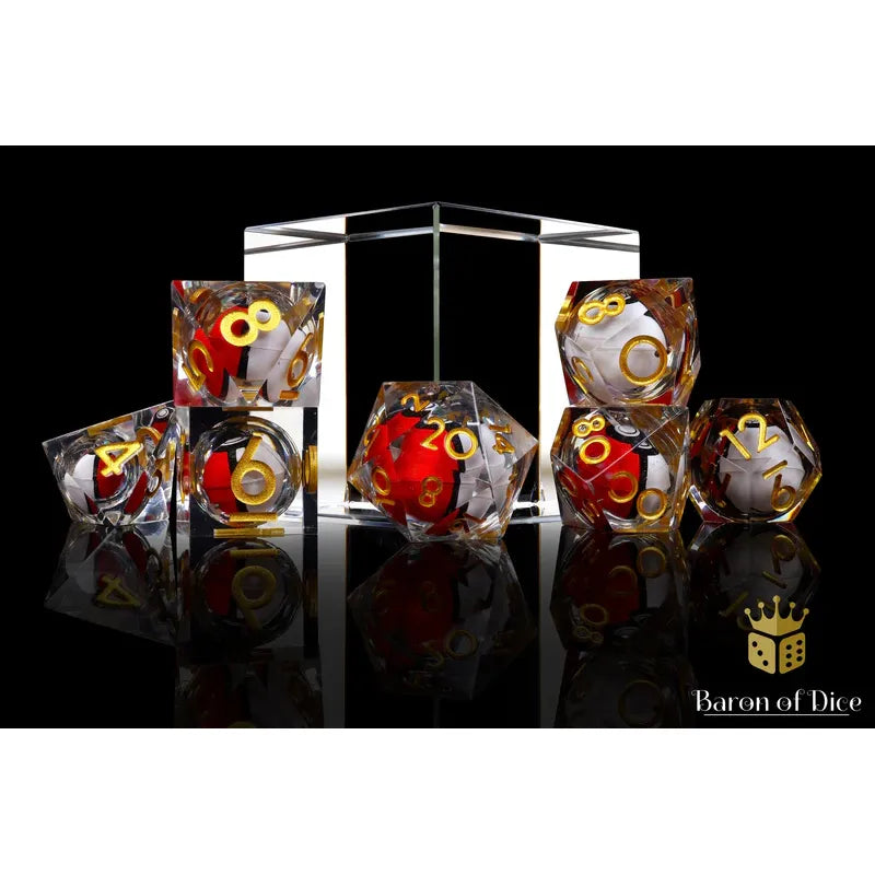 Baron of Dice: I Choose You! - Liquid Core 7 Piece Polyhedral RPG Dice Set