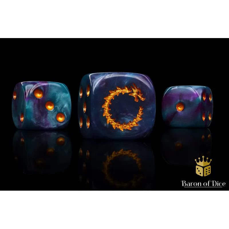 Baron of Dice: Infinity Dragon Round Wargaming D6 Set 25c